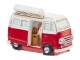 HobbyFun Mini-Fahrzeug Camping-Bus 4.5 cm, Detailfarbe: Rot, Weiss