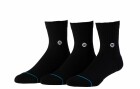 STANCE Socken Icon Quarter Schwarz 3er-Pack, Grundfarbe: Schwarz