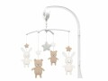 Jabadabado Mobile Musik Teddy / Hase Weiss, Detailfarbe: Weiss