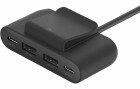 BELKIN USB-Hub 4-Port USB Charge Schwarz, Stromversorgung: Keine