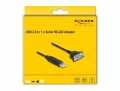 DeLock Serial-Adapter USB-A – RS-232 D-Sub 9 Pin mit