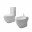 Bild 1 vidaXL Toilette und Bidet Set Weiß Keramik