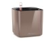 Lechuza Pflanzentopf CUBE Glossy Braun, Volumen: 0.4 l, Material