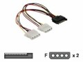 DeLock Y-Stromkabel SATA - 2x Molex 0.2 m