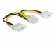 DeLock Poweradapterkabel 2x4Pin Molex auf 8Pol