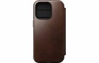 Nomad Book Cover Modern Horween Leather Folio iPhone 14