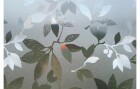 Hubatka Fensterfolie Blätter 46 x 150 cm, Grau/Grün, Befestigung