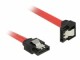 Bild 2 DeLock SATA3-Kabel 6 Gb/s rot, gewinkelt, Clip, 50