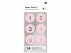 Rico Design Adventskalender-Zahlen Ø 2,8 cm, 4 Blatt, Rosa, Motive