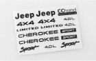 RC4WD Emblem Set, SCX10 II Cherokee, Schwarz, Aufklebertyp