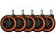 LC POWER LC-Power Rollen LC-CASTERS-DRIFT 5er Set Orange
