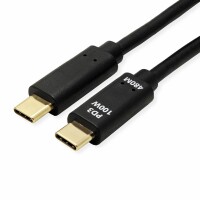 Value USB-C-C, Lade & Datenkabel 11.99.8310 Black, ST/ST, PD3.0/100W