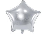 Partydeco Folienballon Star Silber, Packungsgrösse: 1 Stück