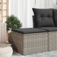 vidaXL , Hocker:, Farbe: Grau, Material: PE-Rattan