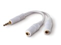 BELKIN Audio-Kabel Y-Adapter 3.5mm Weiss, Kabeltyp: Y-Kabel