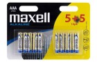 Maxell Europe LTD. Batterie AAA 5+5 Stück, Batterietyp: AAA