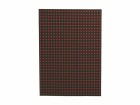PaperOh Notizbuch Quadro A4, Blanko, Schwarz mit roten Quadraten