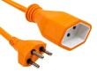 FURBER.power Verlängerungskabel T13-T12 1.0 m Orange, Anzahl Leiter: 3