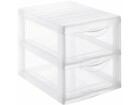 Sundis Schubladenbox A4 Oragamix Transparent, Breite: 26 cm