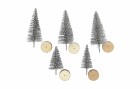 Creativ Company Weihnachtsbäume Silber, 5 Stück, Motiv: Tannenbaum