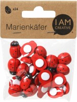 I AM CREATIVE Marienkäfer 4501.46 19mm, rot, Kein Rückgaberecht