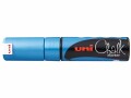 Uni Kreidemarker uni Chalk 8 mm Metallic Blau, Strichstärke