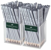 FABER-CASTELL Bleistift Grip 2001 2mm/HB 117023 Köcher, silber 144