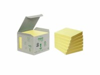 POST-IT Haftnotizen Recycling 76x76mm 654-1B gelb 6x100 Blatt