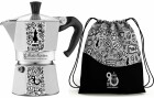 Bialetti Espressokocher Moka Express Anniversary 3 Tassen, Silber