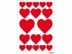 Herma Stickers Motivsticker Rote Herzen 54 Stück Rot, Motiv: Herz