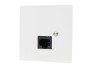 ABB Sidus Netzwerkdose 1x RJ45 E-Type, Detailfarbe: Weiss, Montage
