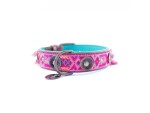 Dog with a mission Halsband Boho Rosa, L, 4 cm, Halsumfang: 38