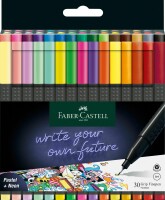 FABER-CASTELL Finepen Grip 0.4mm 151630 30 couleurs, Etui, Kein