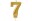 Bild 0 Amscan Zahlenkerze Nummer 7, 1 Stück, Detailfarbe: Gold