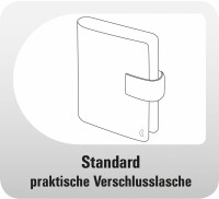 CHRONOPLAN Standard Einst. Slim 50107Z.25 Kunstleder schwarz A5