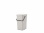Brabantia Recyclingbehälter Sort & Go 16 l, Grau, Material