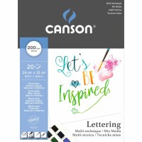 CANSON Letteringblock 24x32cm 400109829 20 Blatt, natural white