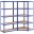 Bild 1 vidaXL Regale mit 5 Böden 2 Stk. Blau Stahl & Holzwerkstoff