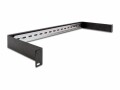 DeLock Hutschienenpanel 1HE 19", Schwarz, Montage: 19" Rack