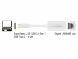 DeLock Netzwerk-Adapter USB-C - RJ45 1Gbps, Weiss
