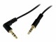 StarTech.com - 1 ft Slim 3.5mm to Right Angle Stereo Audio Cable - M/M