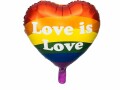 Partydeco Folienballon Love is Love Regenbogen, Packungsgrösse: 1