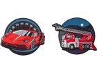 Schneiders Badges Supercar + FireTruck 2 Stück, Nachhaltige