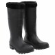 vidaXL Gummistiefel mit Herausnehmbarem Innenfutter Schwarz Gr. 43 PVC