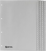 HETZEL Register PP grau A4 721311 1-100, Kein Rückgaberecht