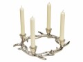 G. Wurm Adventskranz Geweih für 4 Kerzen, Silber, Material