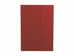 PaperOh Notizbuch Quadro A4, Blanko, Rot mit schwarzen Quadraten