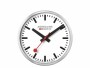 Mondaine Wanduhr WIFI stop2go Ø 25 cm, Silber/Weiss, Form