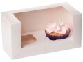 House of Marie Cupcake-Box für 2 Cupcakes, 3 Stück, Detailfarbe: Weiss
