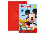 Amscan Geburtstagskarte Mickey 6 Stück, Papierformat: 9 x 14